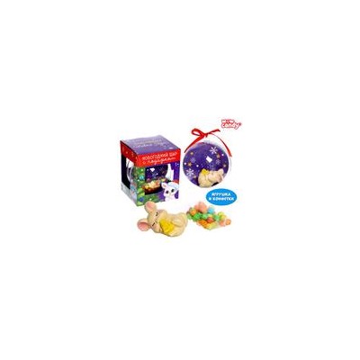Новогодний шар «Зайка», игрушка с конфетами 6255221