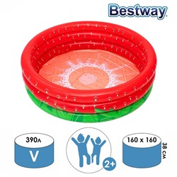 Бассейн надувной Sweet Strawberry, 160 x 160 х 38 см, 51145 Bestway 4730479