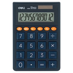 Калькулятор 12 разрядов EM130BLUE синий, карманный (1901483) Deli