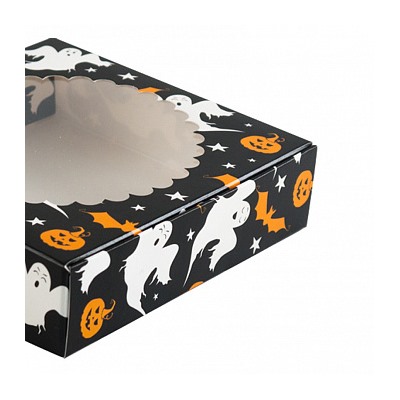 Коробка для печенья "Хэллоуин" с окном, 12*12*3 см