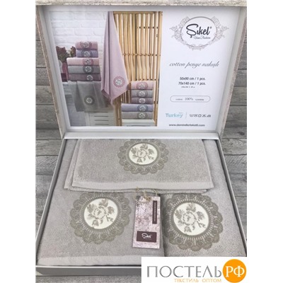 T0951/6 Набор полотенец SIKEL из 3-х предметов (30*50, 50*90 и 70*140) KANEFCE A.YESIL светло зеленый