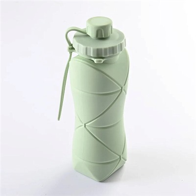 Складная силиконовая бутылка Silicone folding bottle 600мл