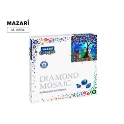 Алмазная мозаика по номерам 30х30 см "СКАЗОЧНЫЙ ГОРОДОК" Частичная выкладка, стразы разного размера M-10594 Mazari