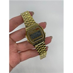 Электронные светящиеся часы будильник WR Casio  (золото)