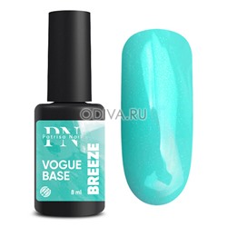 Patrisa nail, VOGUE base - бирюзовая база с микроблеском (Breeze), 8 мл