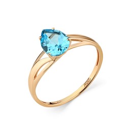 Золотое кольцо с натуральным топазом - 01-3-125-1300-010