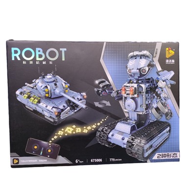 Конструктор "Creator Robot " Робот танк - вездеход трансформер на дистанционном управлении 2 в 1, 779 деталей