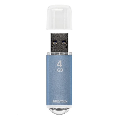 Флэш накопитель USB 4 Гб Smart Buy V-Cut (blue)