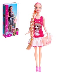 Кукла модель шарнирная «Алла» в платье, с аксессуарами, МИКС 6970447