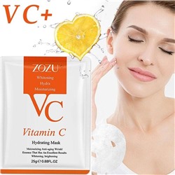 ZOZU Увлажняющая и осветляющая тканевая маска для лица с витамином С