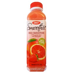 Витаминный напиток с лактобактериями Смузи Smoothie Red OKF (клубника, грейпфрут, манго), Корея, 500 мл Акция