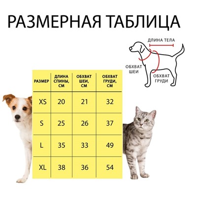 Куртка для собак "Цветной всплеск", размер S (ДС 25, ОГ 37, ОШ 26 см)