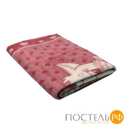 Одеяло Полушерстяное Белка розовый 40% шерсть, 47%Пан, 13%хлопок 100x140