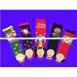 5 ПАР - AMIGOBS носки мужские Новогодние "Дед Мороз" арт. 1133