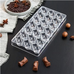 Форма для шоколада и конфет KONFINETTA «Плетённый батон», 27,5×17,5×2,5 см, 21 ячейка, ячейка 3,5×1,5×1,5 см