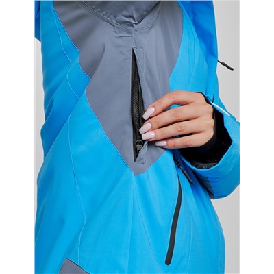 Горнолыжный костюм женский зимний синего цвета 03310S
