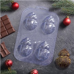 Форма для шоколада и конфет «Мини снегурочка», размер ячейки 5×7 см, цвет прозрачный