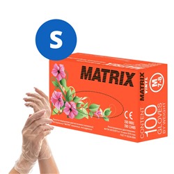 Перчатки виниловые MATRIX, размер S, 100 шт. (50 пар)