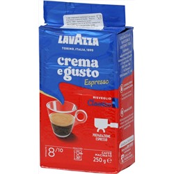 LAVAZZA. Crema E Gusto Espresso Classico (зерновой) 250 гр. мягкая упаковка