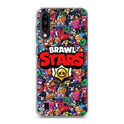 Силиконовый чехол Все герои Brawl Stars на ZTE Blade A7 (2020)