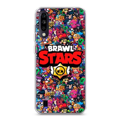 Силиконовый чехол Все герои Brawl Stars на ZTE Blade A7 (2020)