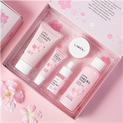 Подарочный набор с экстрактом японской сакуры LAIKOU Japan Sakura Skincare Set, 5