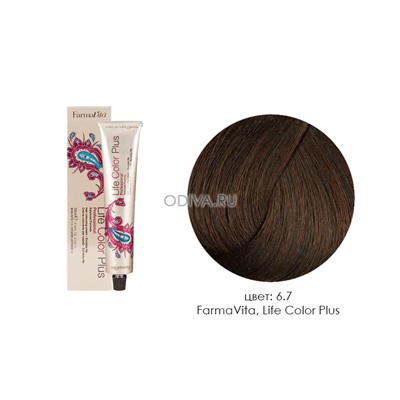 FarmaVita, Life Color Plus - крем-краска для волос (6.7 Светлый коричневый кашемир)