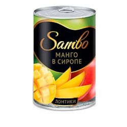 «Sambo», манго в сиропе, ломтики, 415 гр. KDV