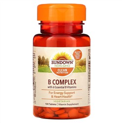 Sundown Naturals, Комплекс витаминов группы В, 100 таблеток