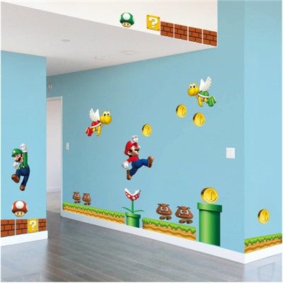 Наклейка интерьерная для дома "Супер Марио"