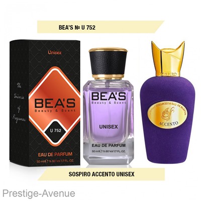 Парфюм Beas 50 ml U 752 Sospiro Accento unisex