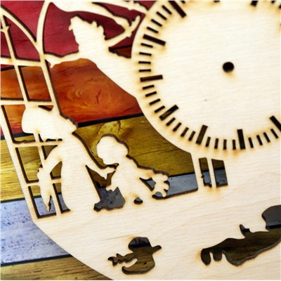053-7328 Часы "Piter Pen" - деревянная заготовка