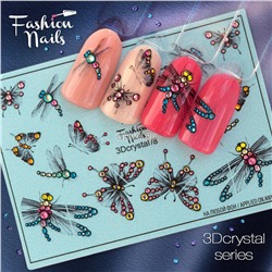 Fashion Nails, слайдер-дизайн "3D crystal" №08