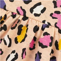 Платье боди для девочки Youlala 1035100511 Бежевый розовый леопард