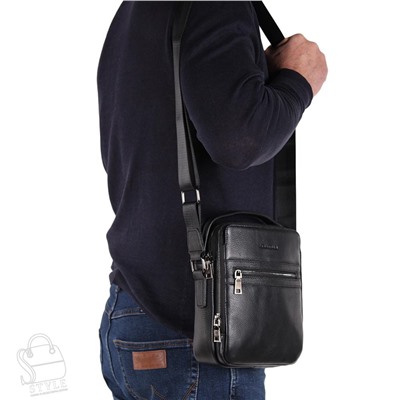 Рюкзак мужской кожаный 22-2145-2H black Heanbag в Новосибирске