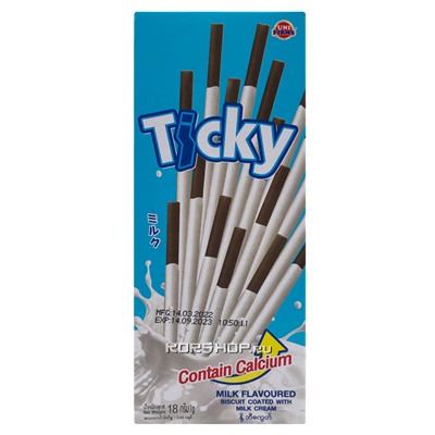 Печенье палочки в молочной глазури Ticky, Таиланд, 20 г Акция