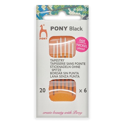 Иглы ручные гобеленовые BLACK Tapestrys PONY