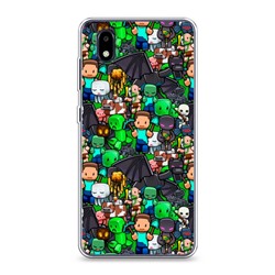 Силиконовый чехол Minecraft NPS на ZTE Blade A3 (2020)