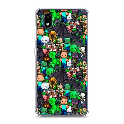 Силиконовый чехол Minecraft NPS на ZTE Blade A3 (2020)