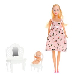 Кукла модель «Беременная» с малышом, с аксессуарами, МИКС, в ПАКЕТЕ 7893762