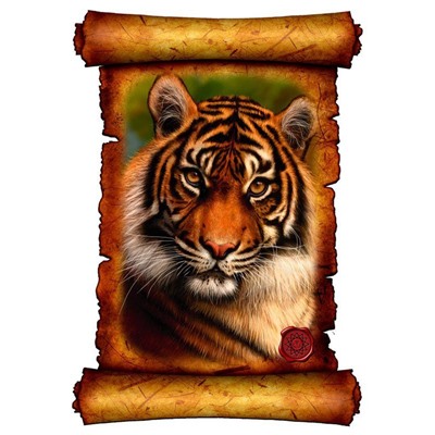 Картина с эффектом объёма малая "Тигр" 13х19 см