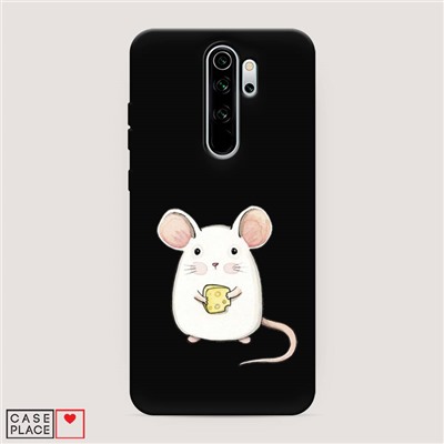 Матовый силиконовый чехол Мышка на Xiaomi Redmi Note 8 Pro