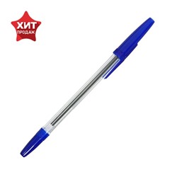 Ручка шариковая СТАММ "Офис", узел 0.7-1.0 мм, чернила синие, тонированный корпус, стержень 133-135 мм, микс