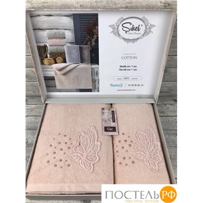 T0942/1 Набор полотенец SIKEL из 2-х предметов (50*90 и 70*140) CINAR SOFT SOMON персик