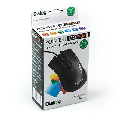 Мышь оптическая Dialog Pointer MOP-08U (black)