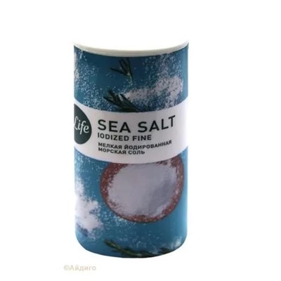 Соль морская мелкая йодированная 250 г