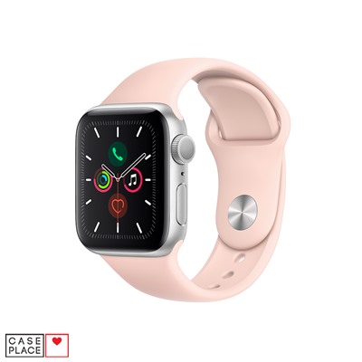 Ремешок для Apple Watch из силикона 38/40 мм пудровый розовый