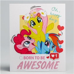 Открытка "С днем рождения!", Little Pony