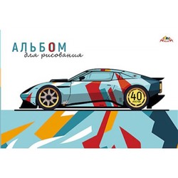 Альбом для рисования 40л "Авто" блестки С0587-27 АппликА