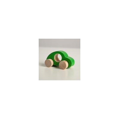 Деревянная игрушка «Каталка» «Машинка Томик» зелёная 5401860